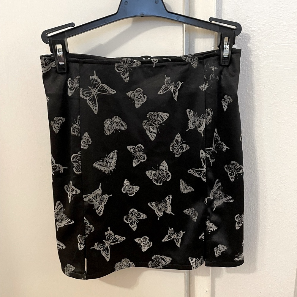 Butterfly Mini Skirt with Slits